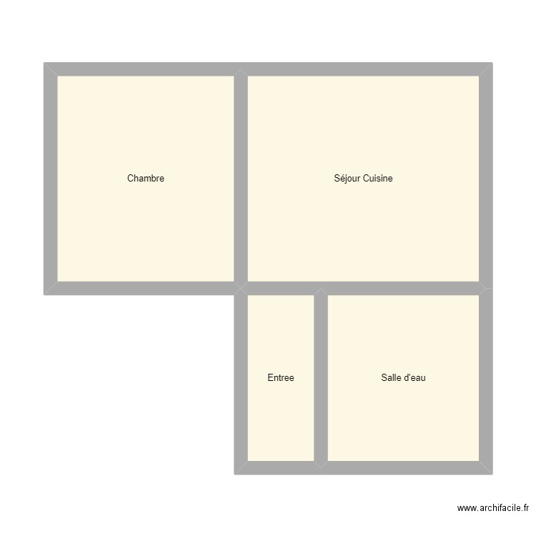 350602039. Plan de 4 pièces et 48 m2