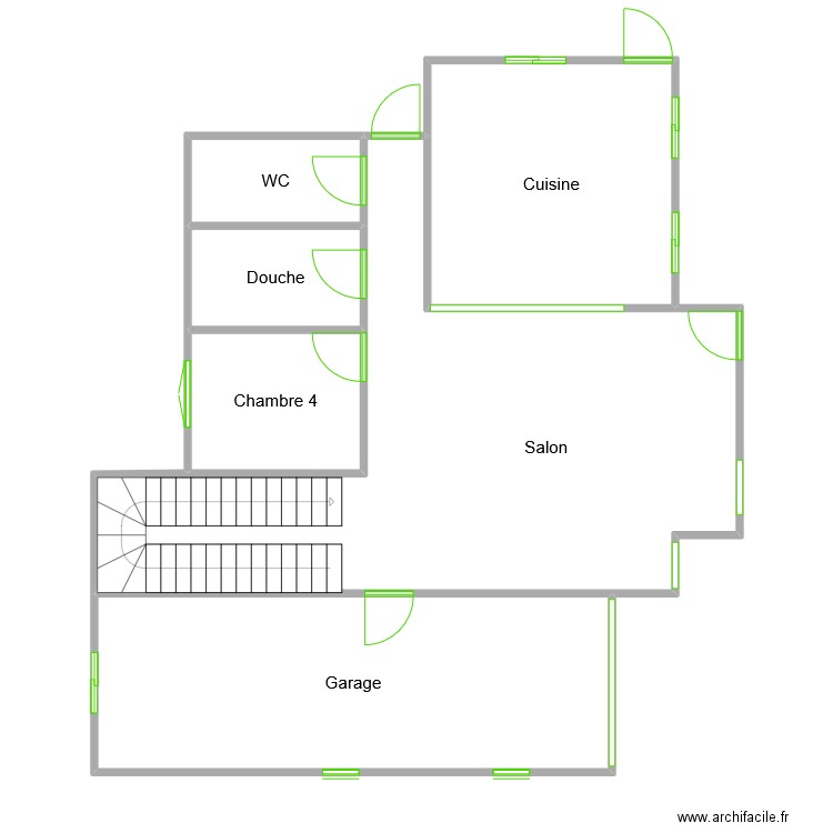 Plan Trano. Plan de 6 pièces et 93 m2