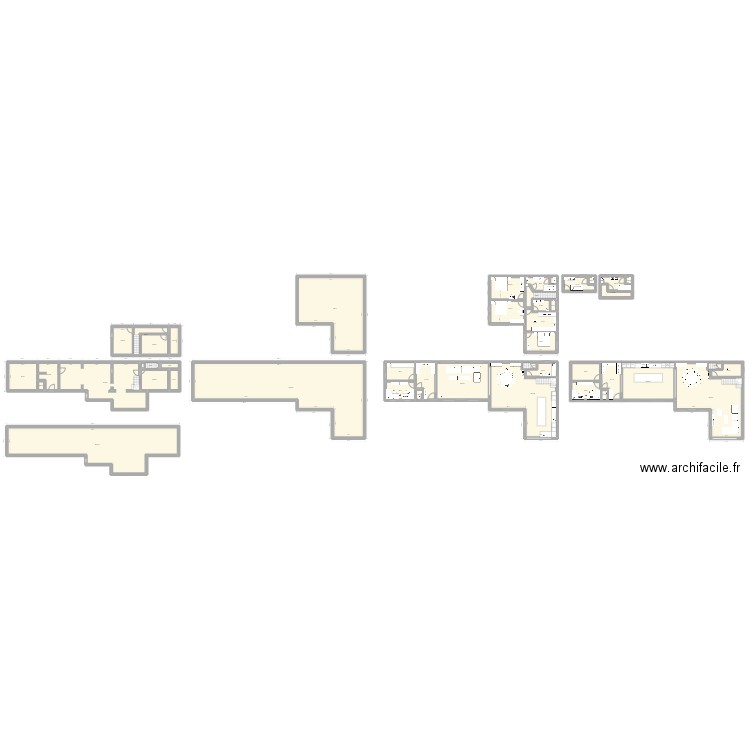 Maison. Plan de 45 pièces et 845 m2