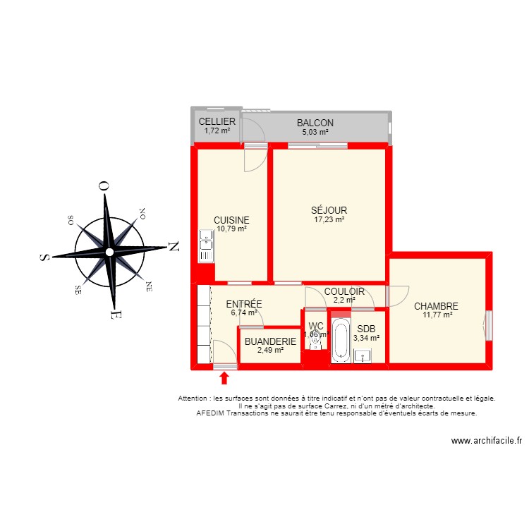 BI 22339 - . Plan de 12 pièces et 75 m2