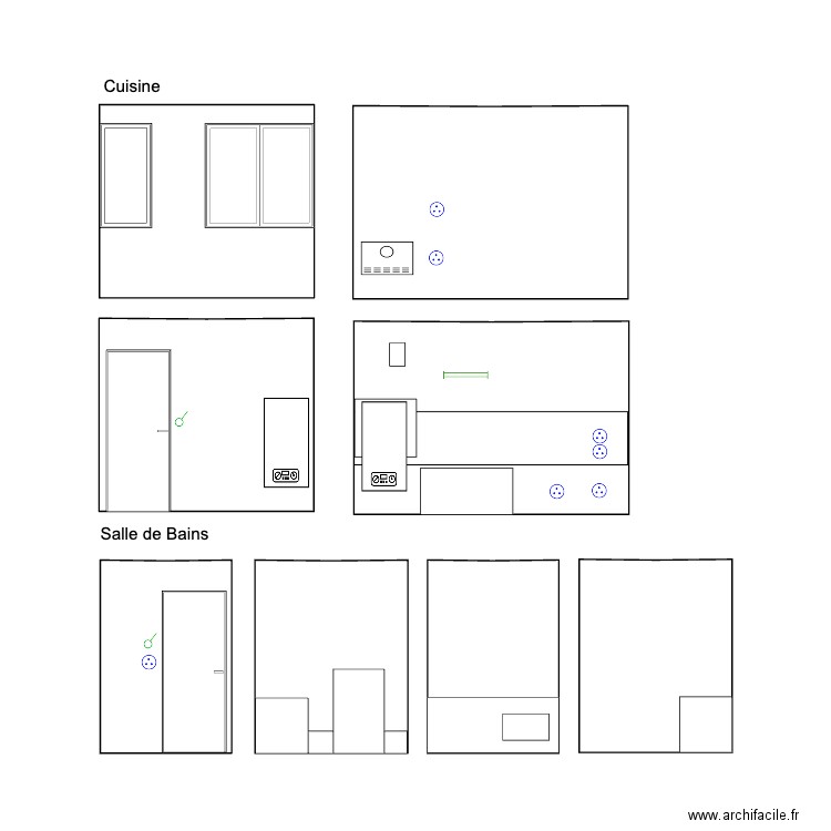 Coupes. Plan de 0 pièce et 0 m2