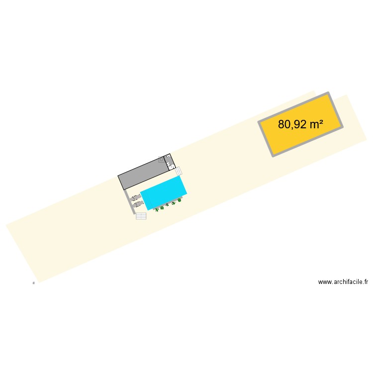 TEST DP PISCINE PERSO. Plan de 1 pièce et 81 m2