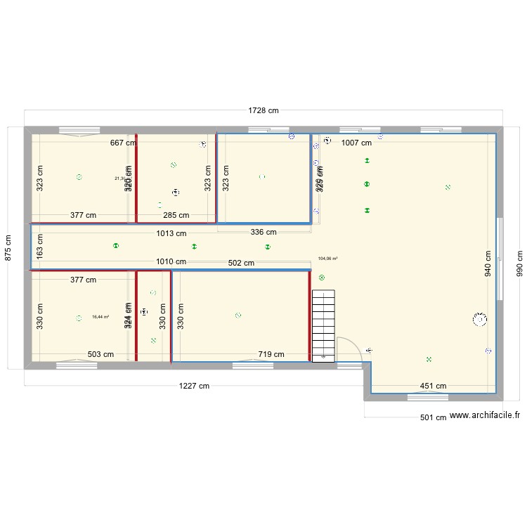 Maisonette. Plan de 3 pièces et 142 m2