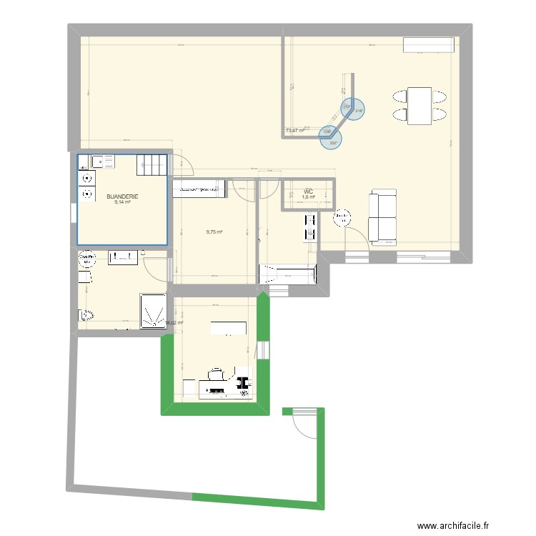 AMENAGEMENT MAISON 1. Plan de 5 pièces et 112 m2