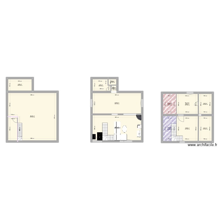 Maison. Plan de 13 pièces et 146 m2