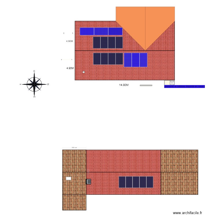 maison chan. Plan de 4 pièces et 2 m2