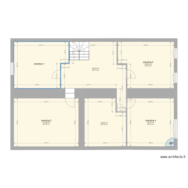 saubotte 2. Plan de 6 pièces et 101 m2