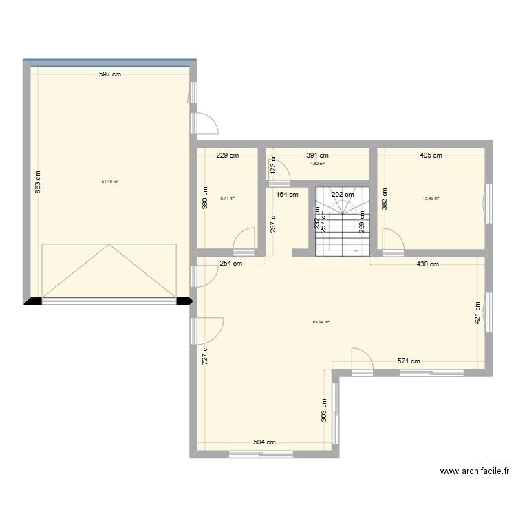 Thomas003. Plan de 5 pièces et 150 m2