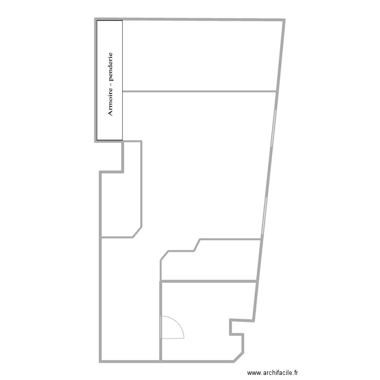 Plan studio François. Plan de 3 pièces et 157 m2