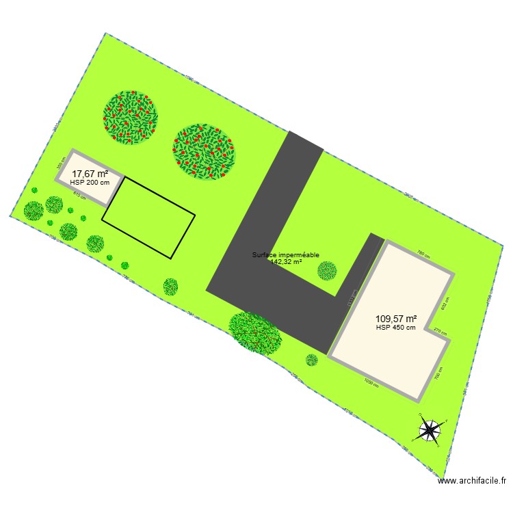 PCMI 2 AVEC CARPORT. Plan de 2 pièces et 127 m2