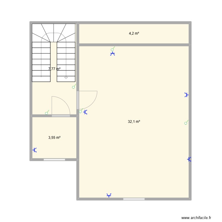 plan 3. Plan de 4 pièces et 48 m2