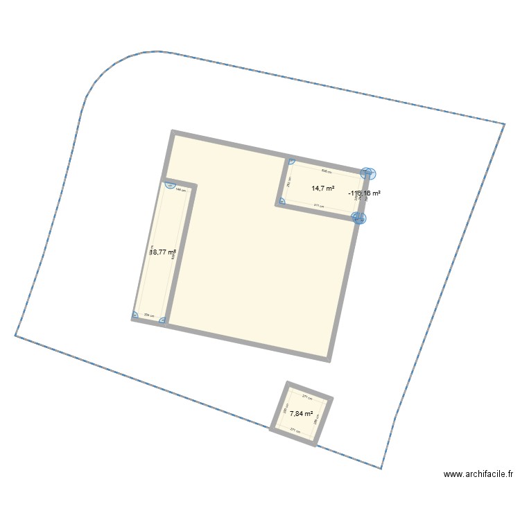 maison st genis cadastre. Plan de 4 pièces et 42 m2