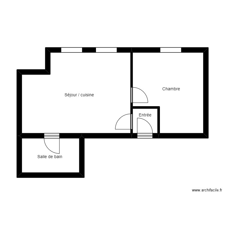 Silvant. Plan de 4 pièces et 43 m2