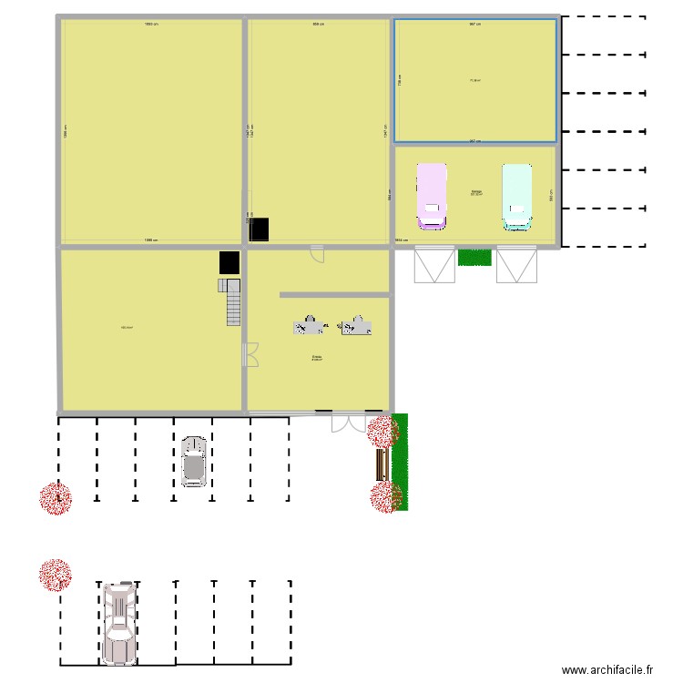 funérarium theo . Plan de 4 pièces et 580 m2