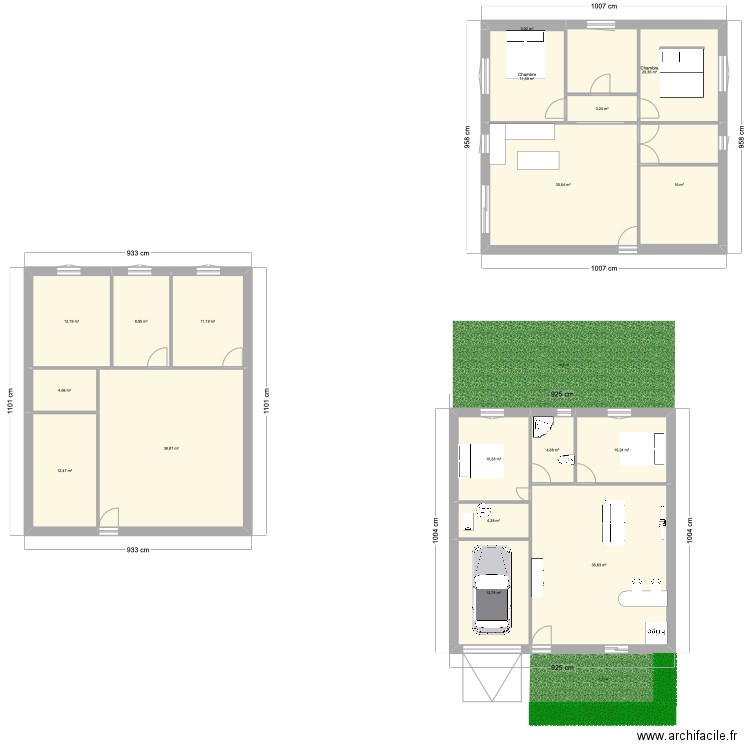 plan maison carla. Plan de 6 pièces et 82 m2