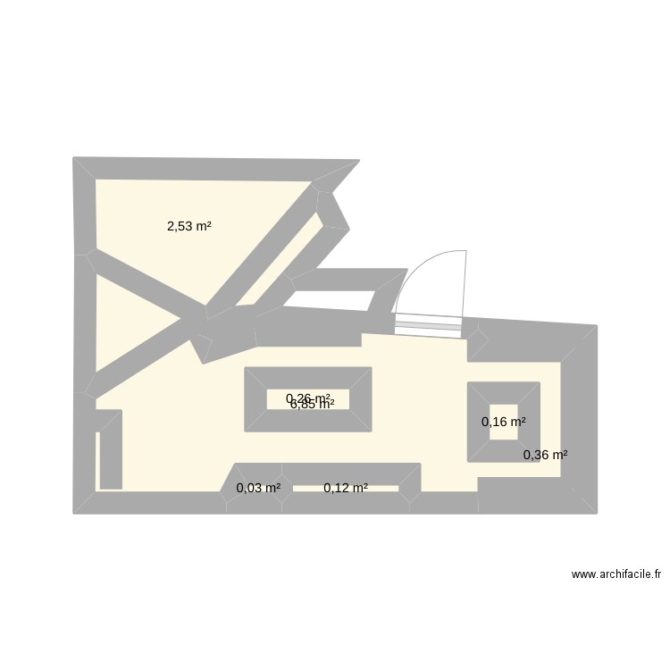 etude. Plan de 7 pièces et 12 m2