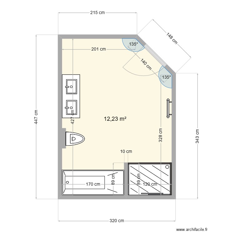 salle de bain mo. Plan de 0 pièce et 0 m2