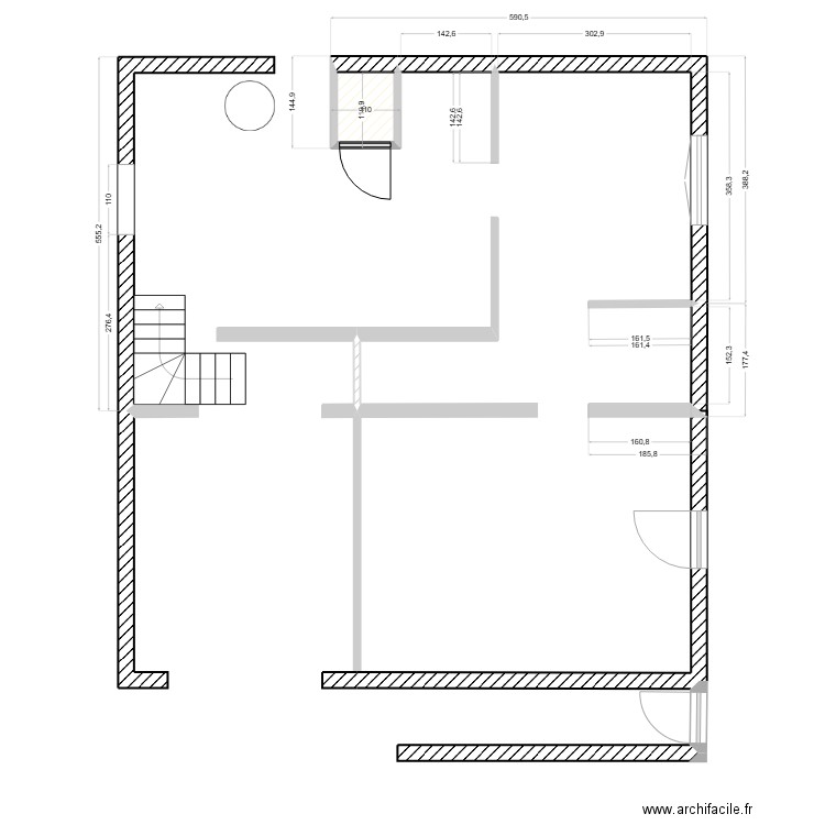 maison séméac RDC1. Plan de 1 pièce et 1 m2