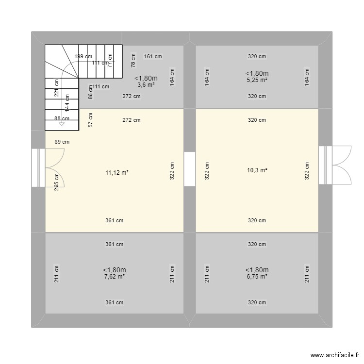 Acquaviva - Po - DIFFUS . Plan de 16 pièces et 149 m2