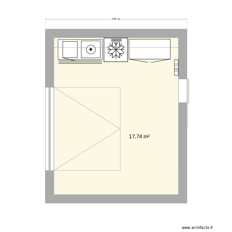 garage 2. Plan de 1 pièce et 18 m2