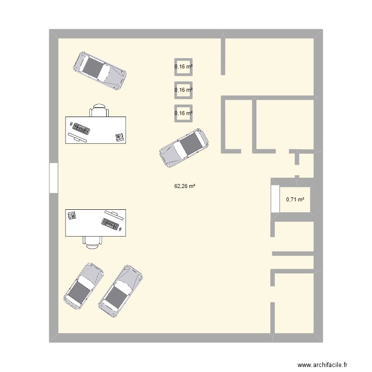 Plan de masse toyota. Plan de 5 pièces et 66 m2