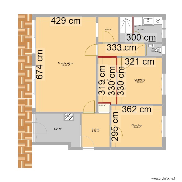 plan 3. Plan de 12 pièces et 78 m2