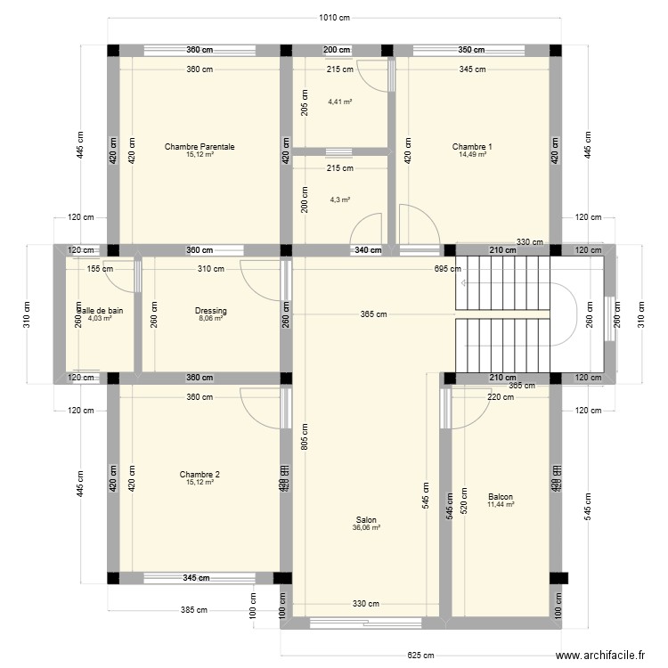 Home_1. Plan de 8 pièces et 117 m2