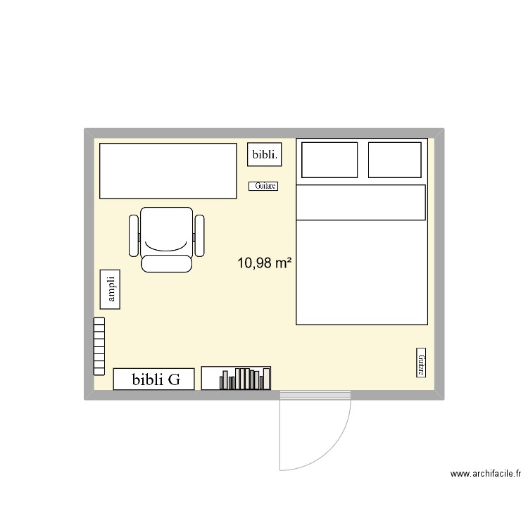 Maison Bondues. Plan de 1 pièce et 11 m2