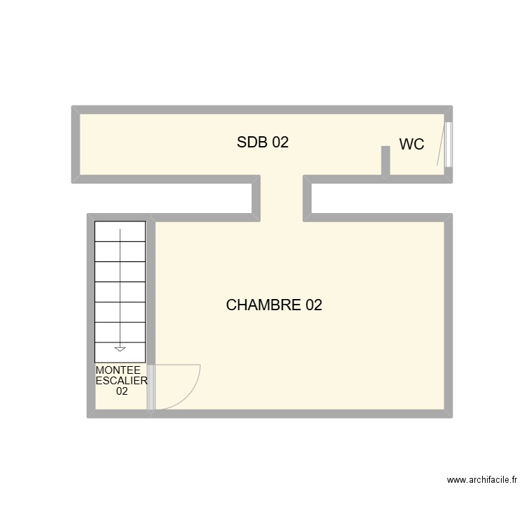 COMBLES LUNEL. Plan de 2 pièces et 16 m2