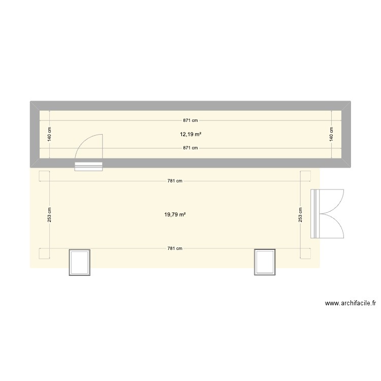 ANNEXE 1. Plan de 2 pièces et 32 m2