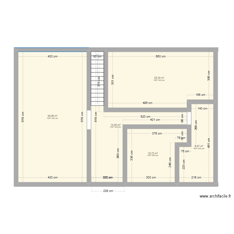 snaf1. Plan de 5 pièces et 91 m2