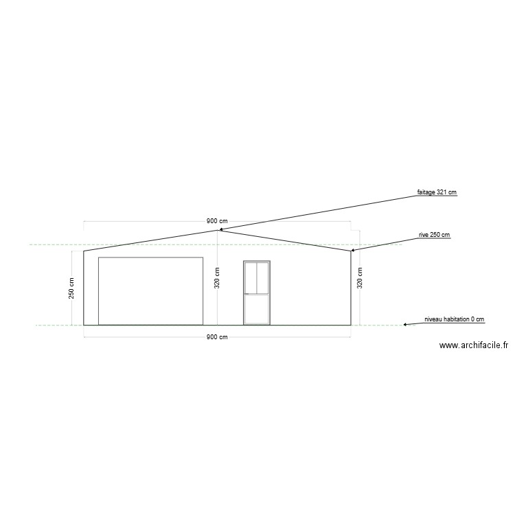 BAT B EXISTANT facade NORD. Plan de 0 pièce et 0 m2