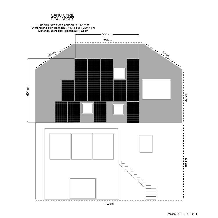  CANU CYRIL DP4. Plan de 1 pièce et 64 m2