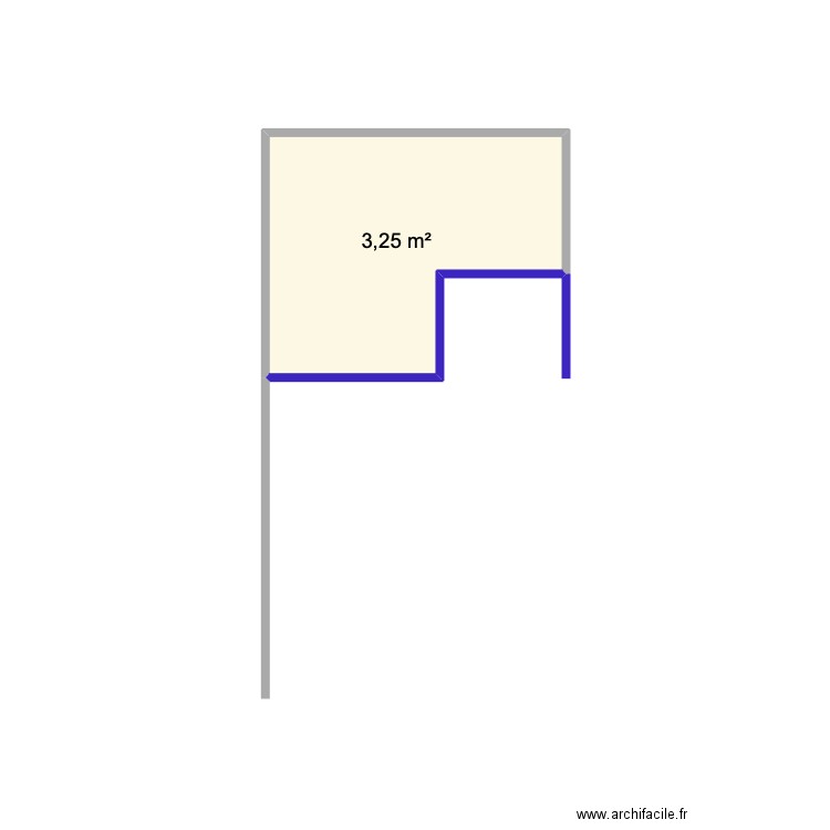 cuicuisine. Plan de 1 pièce et 3 m2