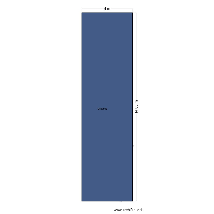 Atelier. Plan de 1 pièce et 37 m2