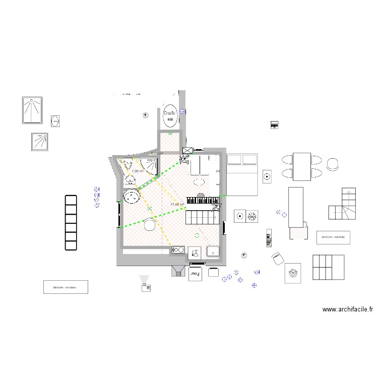 BOITE AUX CHAUSSURES 2. Plan de 3 pièces et 19 m2