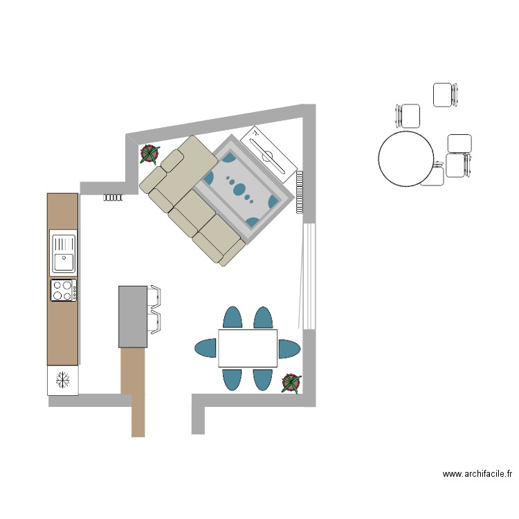 Salon v3. Plan de 0 pièce et 0 m2