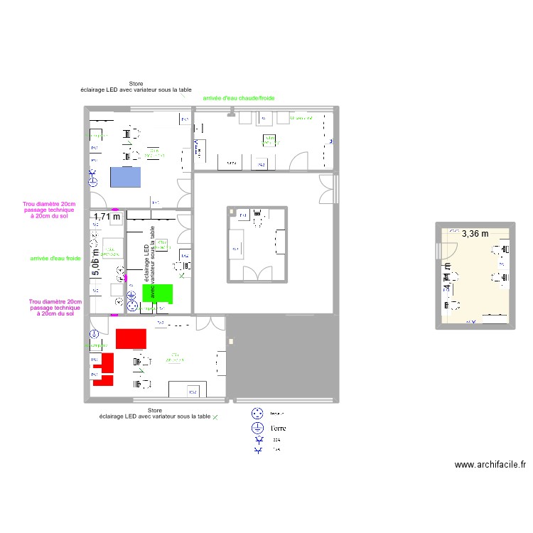 Prise final. Plan de 11 pièces et 187 m2