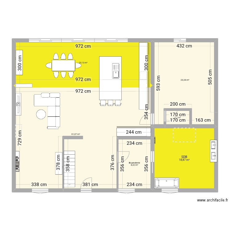 Maison 2. Plan de 6 pièces et 142 m2