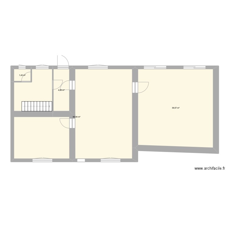 MAISON. Plan de 4 pièces et 106 m2