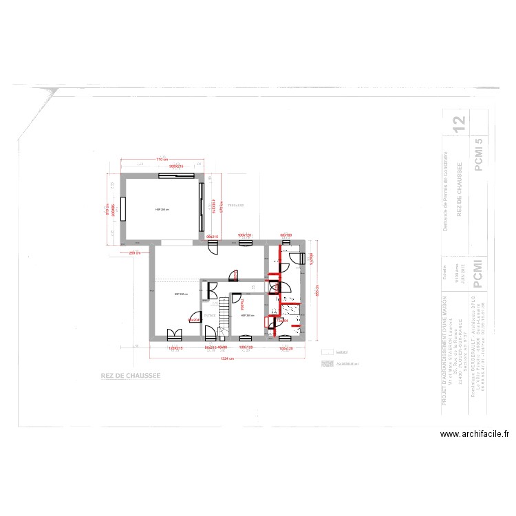 existant LAUTOUT PROJET. Plan de 9 pièces et 110 m2