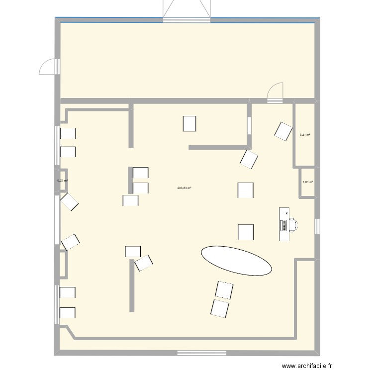 Plan de masse . Plan de 4 pièces et 208 m2