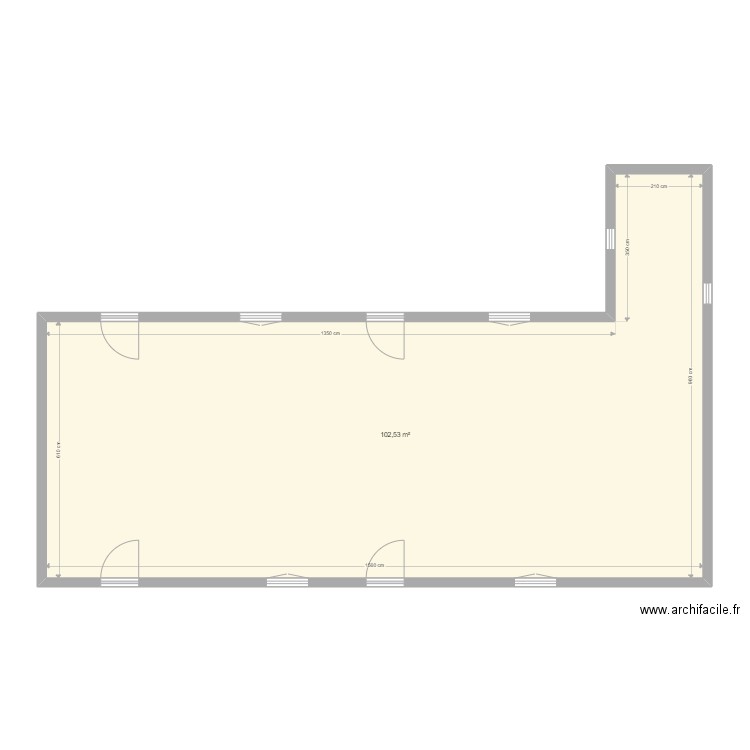 groix moustero. Plan de 1 pièce et 103 m2