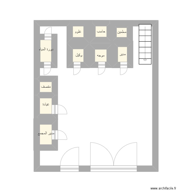 كروكي. Plan de 10 pièces et 3 m2