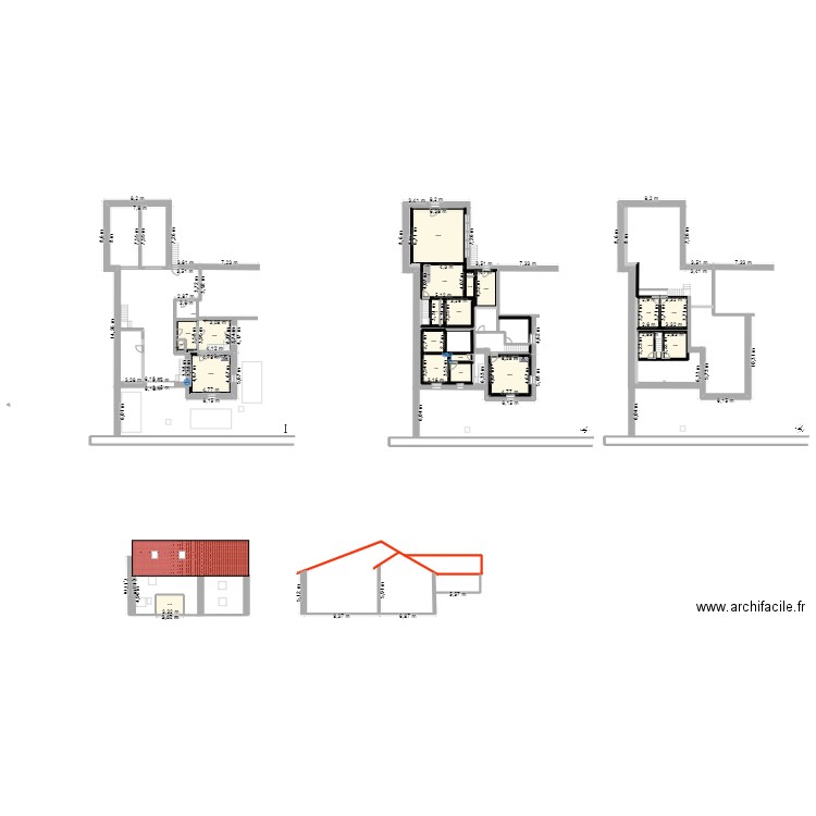 projet ferme. Plan de 38 pièces et 300 m2