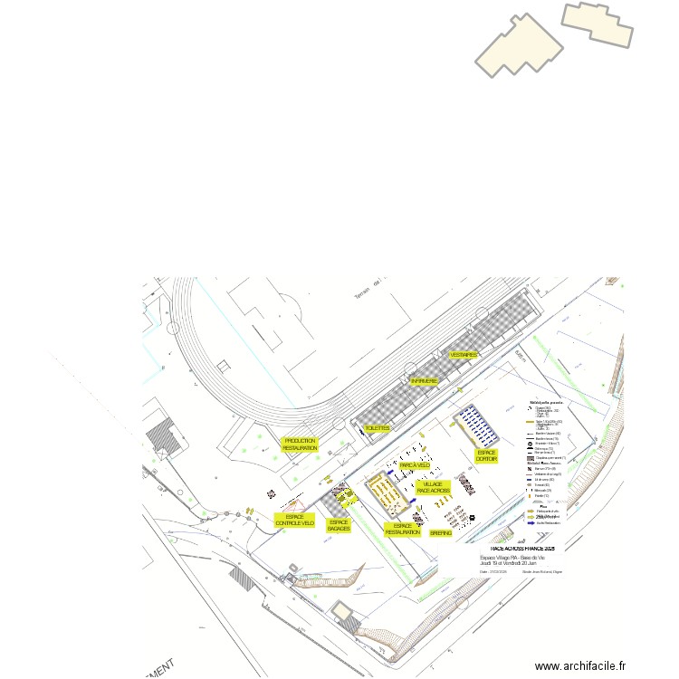 RAF25 - DIGNE - STADE JEAN ROLLAND 3. Plan de 6 pièces et 1361 m2