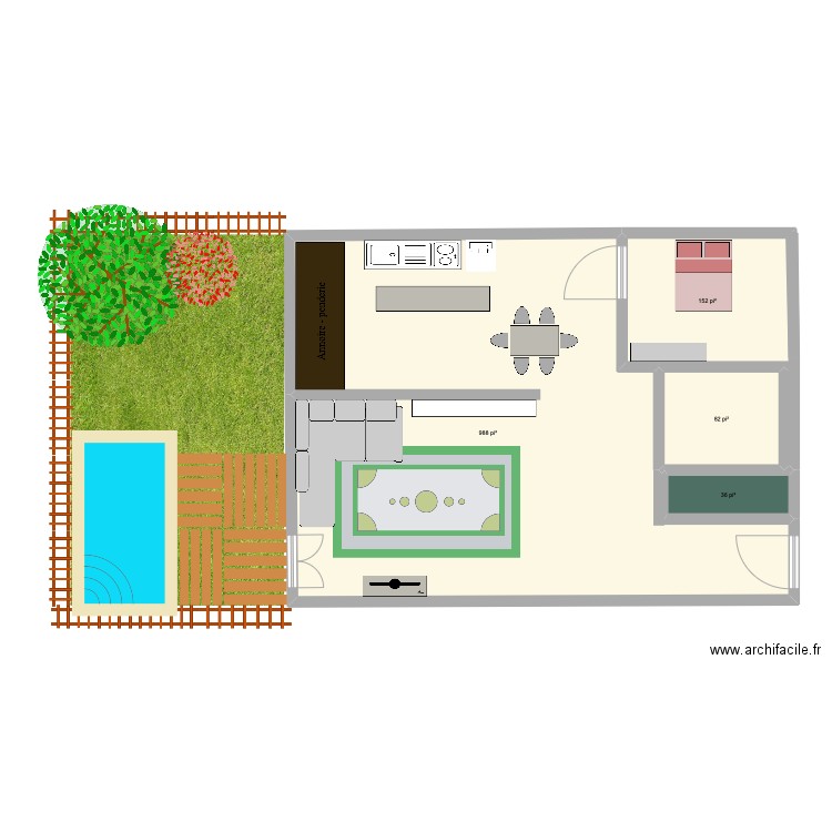 maison de rêve . Plan de 4 pièces et 117 m2