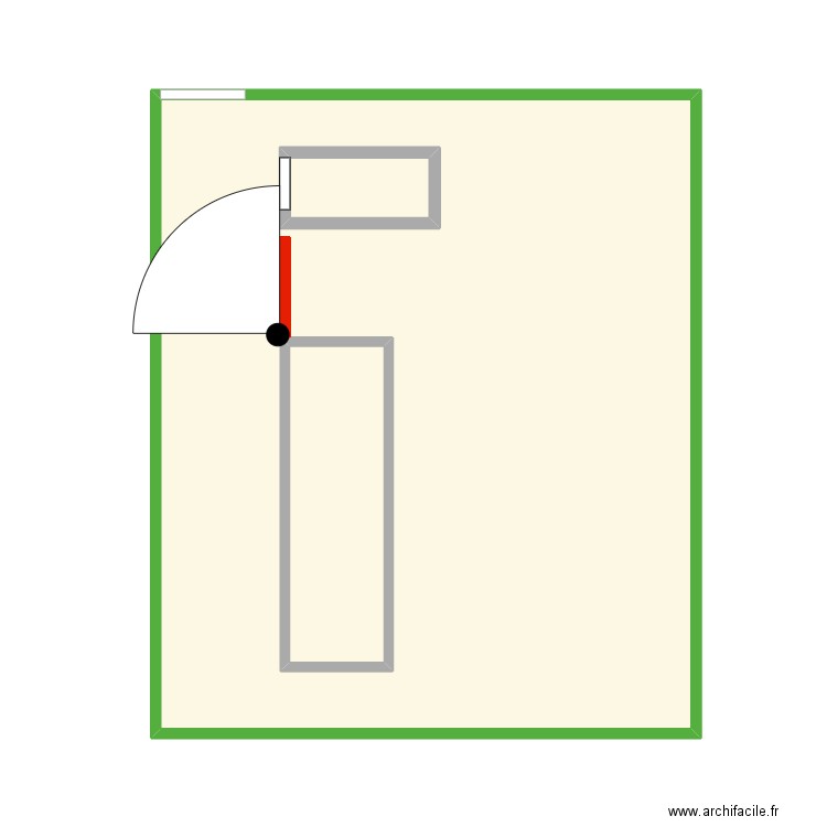 green dock. Plan de 3 pièces et 42 m2