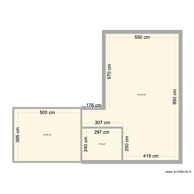 plan domaine idee. Plan de 3 pièces et 78 m2