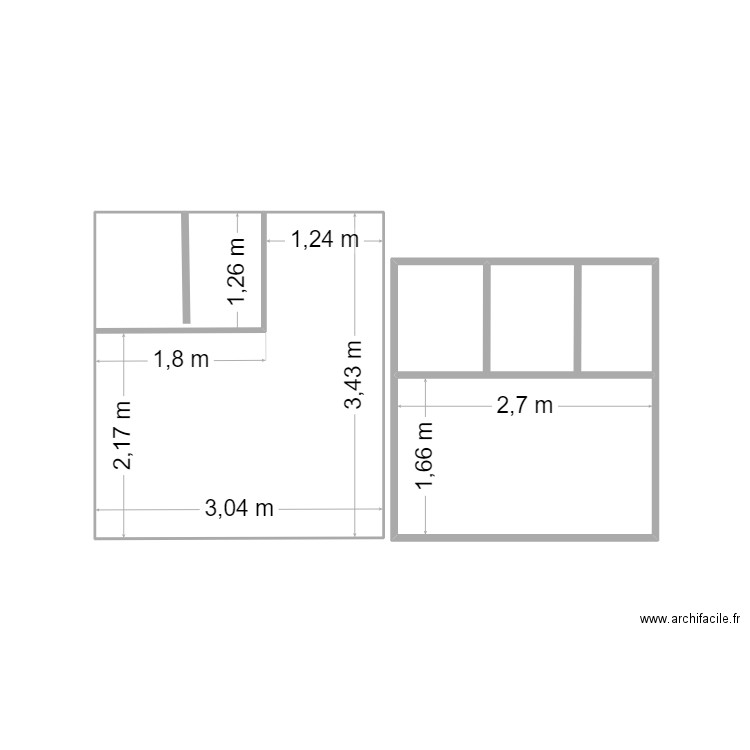 tourelle9. Plan de 4 pièces et 18 m2